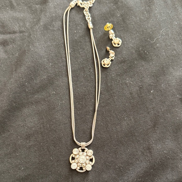 Brighton Jewelry - Brighton Elegant Silver Necklace and Earring Set